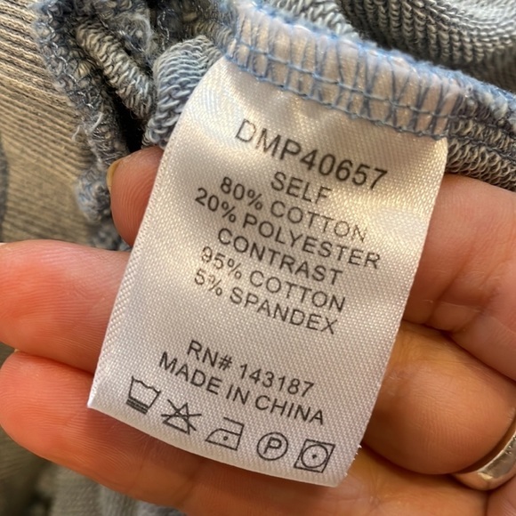 Dance & Marvel Stone Washed Bandana Pocket Terry Shorts - Picture 10 of 10